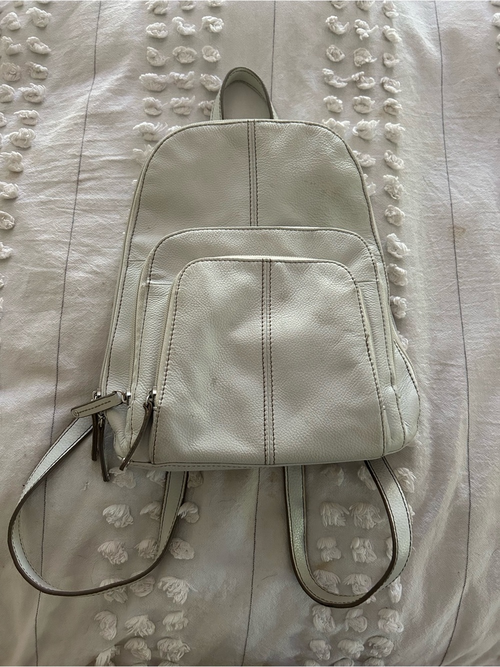 Women's pho Leather Mini Backpack - White